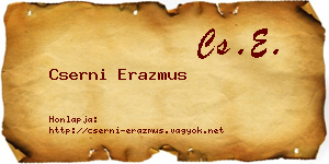 Cserni Erazmus névjegykártya